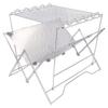 Barbeque Grill Foldable Stable Base Stainless Steel Multi Purpose Wood Burning Charcoal Grill for Camping