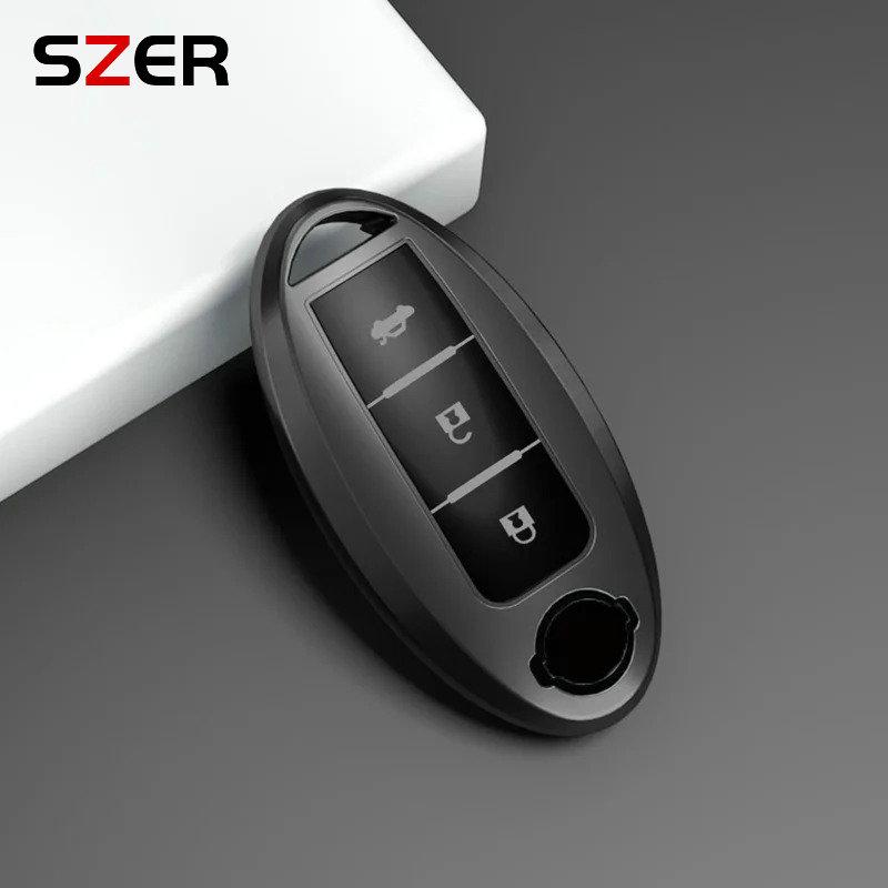 New Tpu Car Key Case Cover Shell For Nissan Qashqai X-Trail T32 T31 Juke J10 J11 Kicks Tiida Pathfinder Note Infiniti Keychain