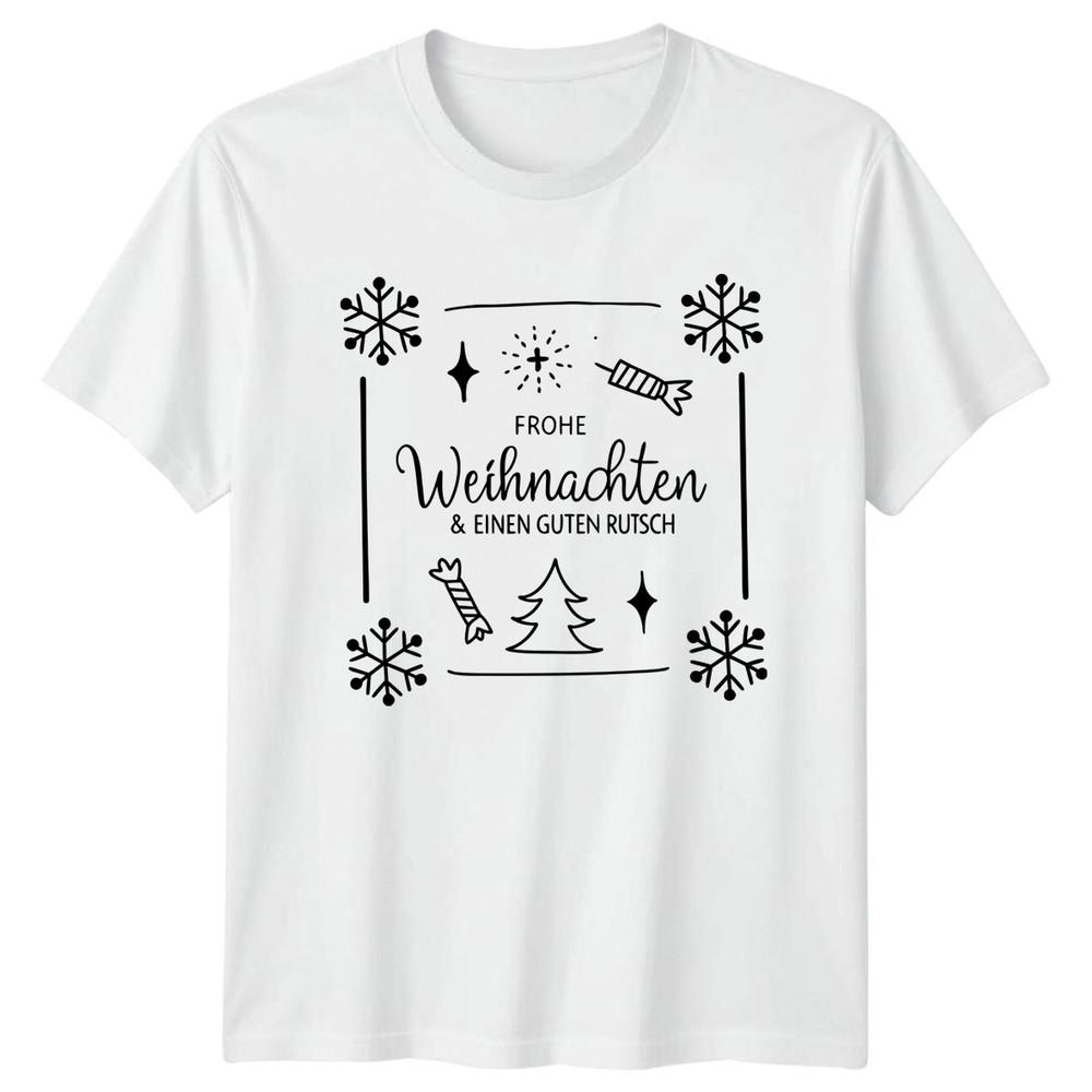 Frohe Weihnachten Einen Guten Rutsch TShirt GerUnisex Christmas Christmas Gift S