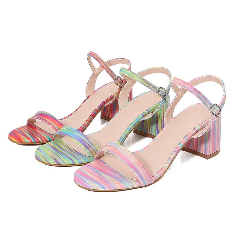 Plus Size 36-42 Shoes for Women Summer Fashion High Heel Comfortable Platform Sandals Casual Non-slip Sandalias De Mujer