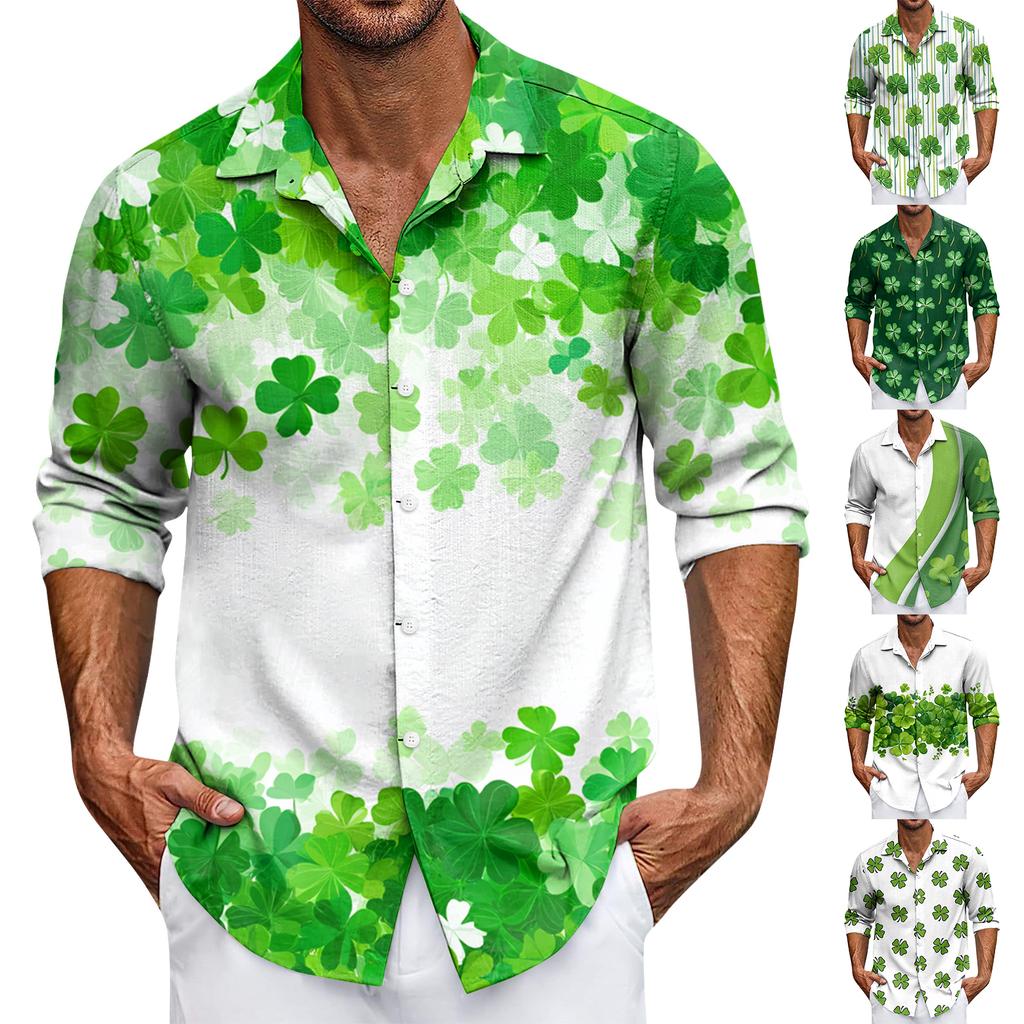 Pánská ležérní košile s dlouhým rukávem na knoflíky