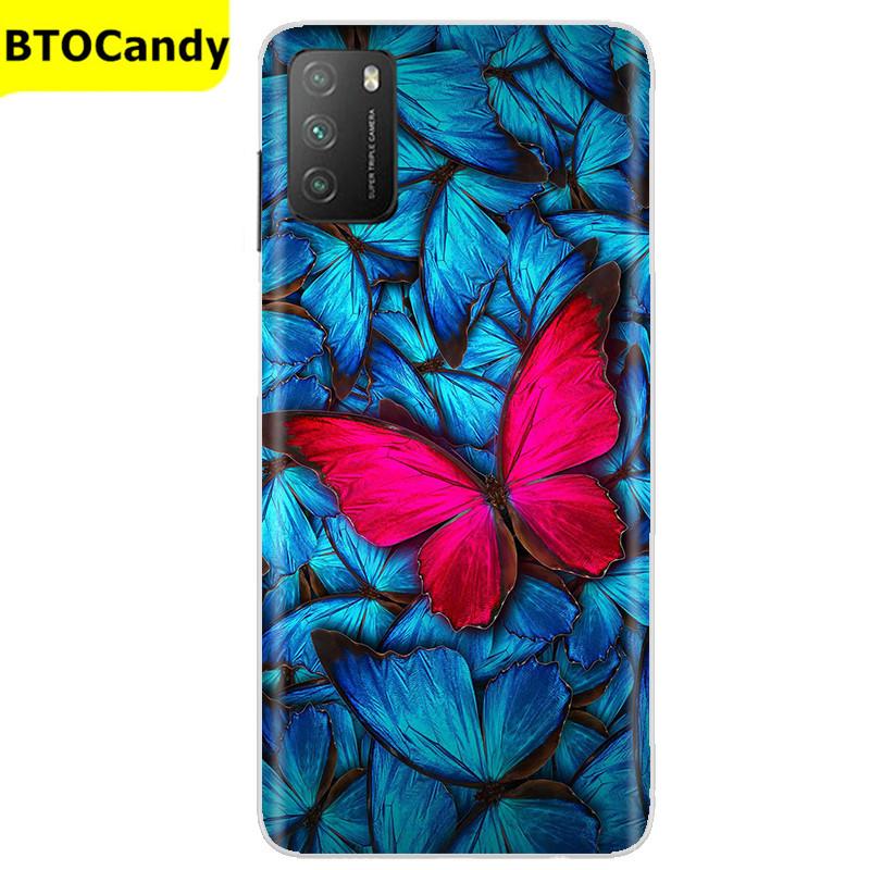 Für POCO M3 Hülle, Weiche Silikon-Rückseite, Telefonhülle für Xiaomi Poco M3 Pro 5G, Rückseitige Abdeckung, Weiche TPU Coque für POCO M 3 M3 Silikonhülle