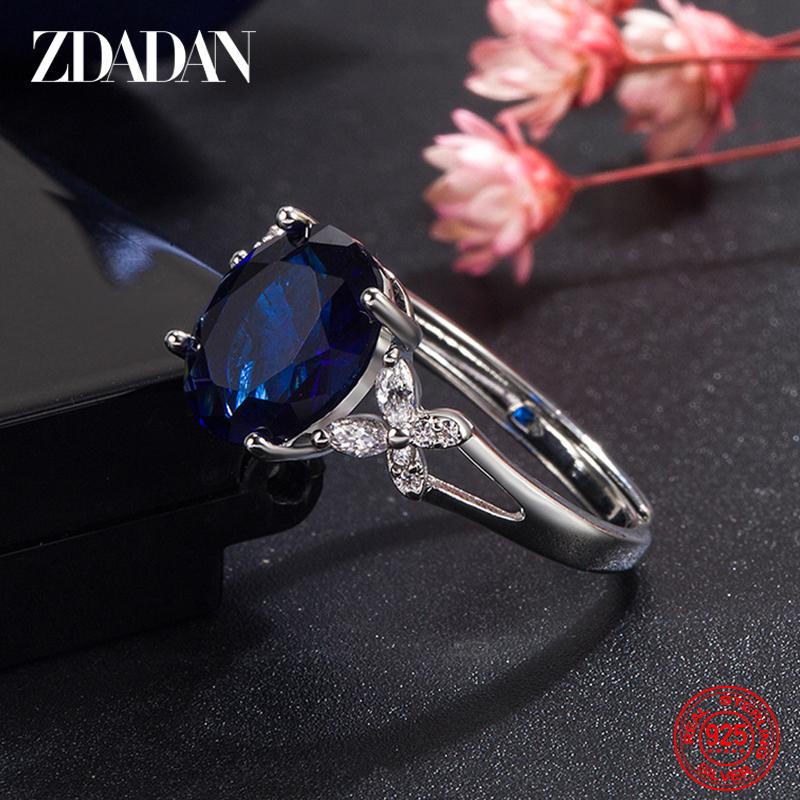 925 Silver Oval Emerald Adjuastable Ring for Women Fashion Jewelry