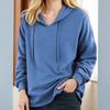 Women's Fashion Casual Solid Color Pocket Long Sleeve Hoodie