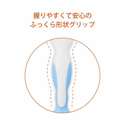 Combi Teteo teteo First time tooth brushing Baby toothbrush STEP4 When the molars come in Sora color (Blue)