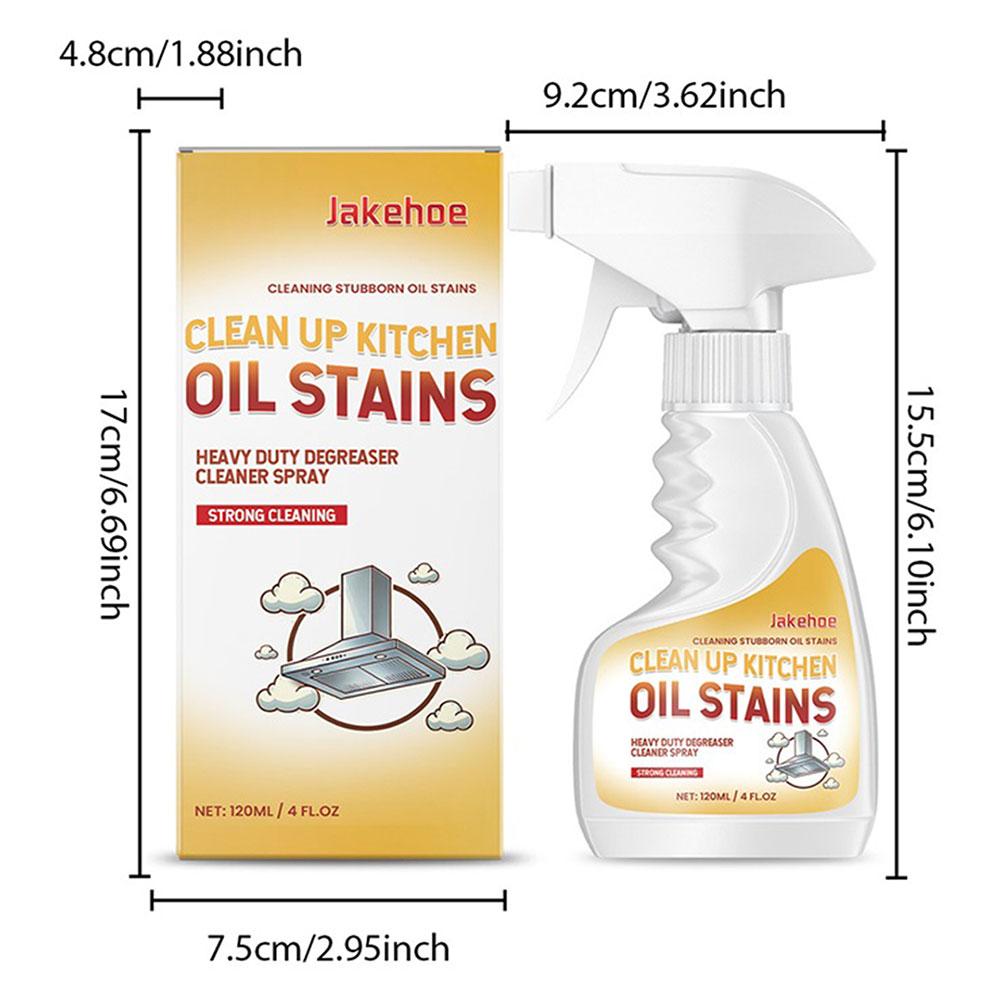 120ml Kitchen Heavy Oil Cleaner,Kitchen Grease Remover For Stove Top Range Hood,Fast-Acting Residue-Free Kitchen Cleaner