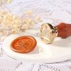 3D Crown Wax Stamp, 2.5cm/1'' Removable Brass Head with Wooden Handle, Adhesive Wax Seal for Wedding Invitations, Kids DIY Creative Gift Idea