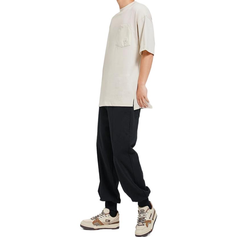 Men's Pants Li-Ning Knitted Sweatpants Men's Black Moderate Cuffed Pants