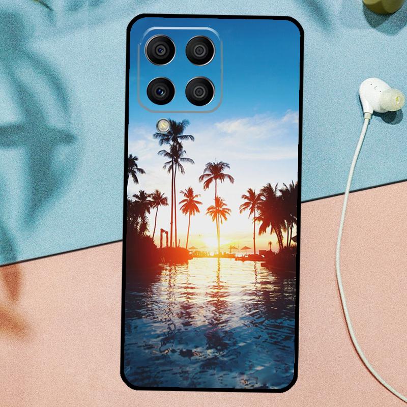 sunset palm trees For Samsung Galaxy M14 M34 M54 M20 M06 M16 M12 M13 M15 M35 M55 M33 M53 M21 M31 M32 M52 Case