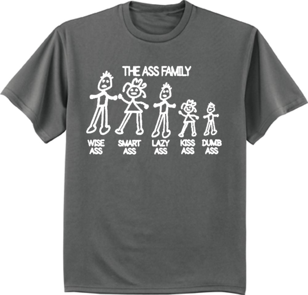 Funny Shirts For Men The Ass Family Sticker Decal Tee Shirt Men'S Clothing Gift