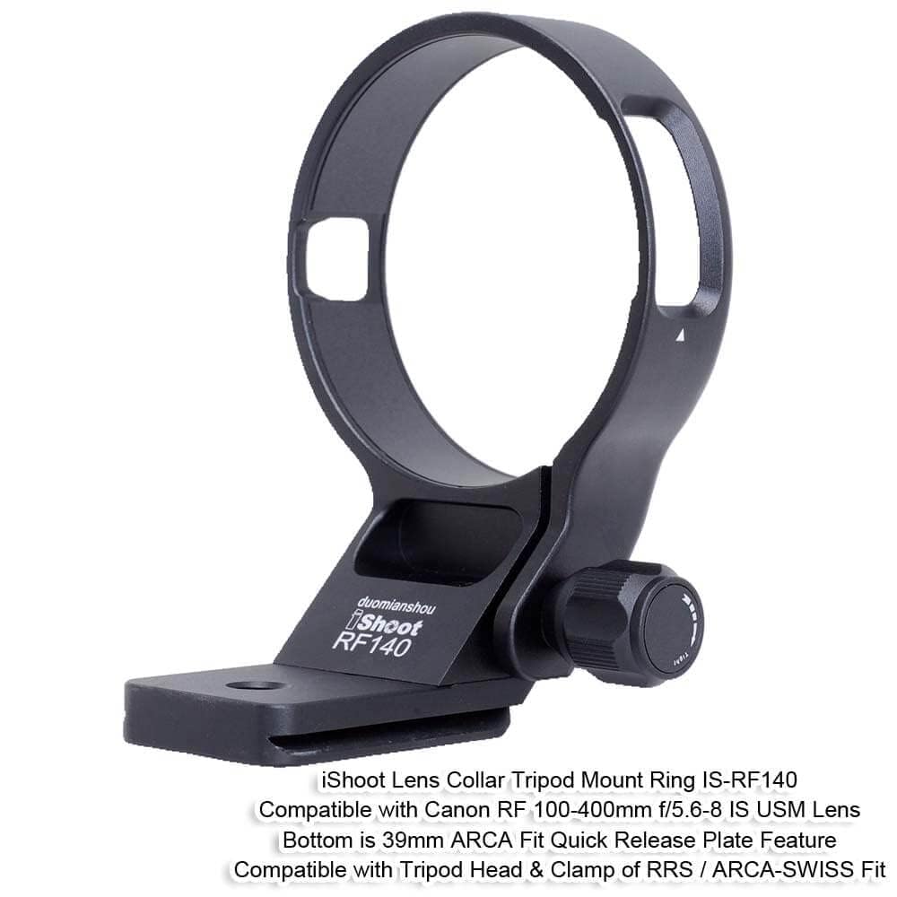iShoot Metal Camera Tripod Mount Tripod Mount Lens Support Lens Bracket Tripod Compatible with Canon RF IS Quick Release Plate with Screw Holes on the