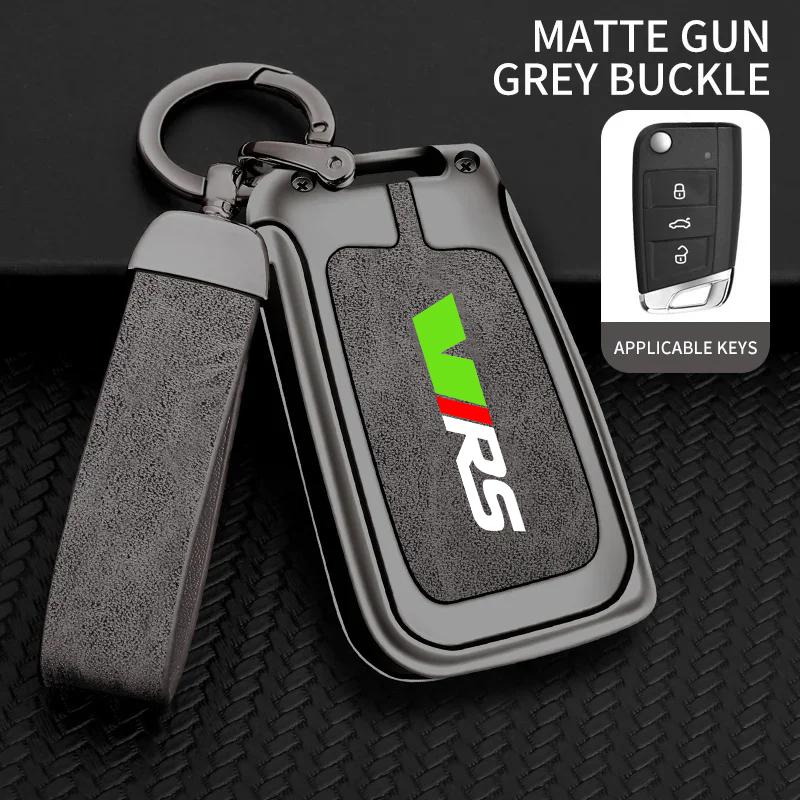 Dclaq2 For Skoda VRS Octavia 1 2 3 Rapid Kodiaq Karoq RS Fabia Kamiq Superb Zinc Alloy Car Remote Smart Key Case Cover Auto Accessories
