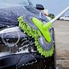 Adjustable Long Handle Chenille Microfiber Car Wash Brush, Soft No Scratch Heavy Duty Cleaning Mop Multi Surface Vehicle Detailing Tools