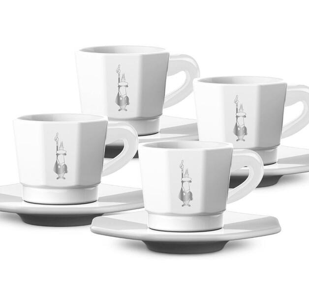 Bialetti Espressotassen achteckig, 4 Stück (RTATZ402)