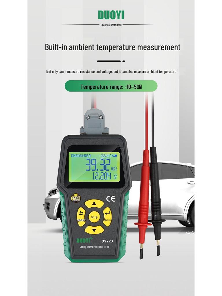 Duo Yi Battery Life & Internal Resistance Tester for Lead-Acid and 18650 Lithium Batteries
