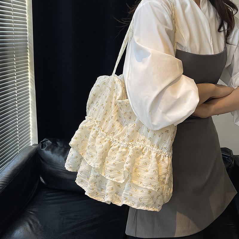 Fashion Floral Tote Bag Women's New Summer Small Fresh Bag Large Capacity Casual Shoulder Bag