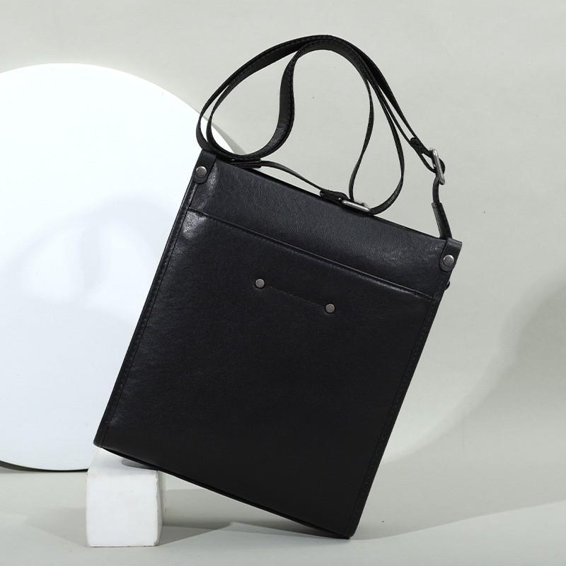 Кожаная Модная Сумка Через Плечо Большая Вместимость Мужская Вертикальная Повседневная Деловая Новая Наплечная