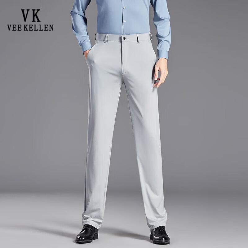 VEE KELLEN Men's Ice Silk Straight-Leg Casual Pants
