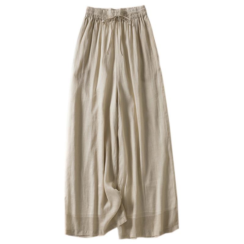 The New High-waisted, Breathable Wide-leg Pants Are Loose and Have A Good Drape