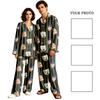 Unisex Casual Long Sleeve Pajama Set with Pants for Home Loungewear