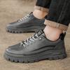 New Spring Men's Shoes Working Shoes Thick Sole Shoes Korean Style Fashion Casual Shoes Sports Trendy Single Shoes