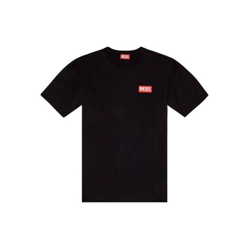 Diesel Lettered Fitted Crew Neck Short