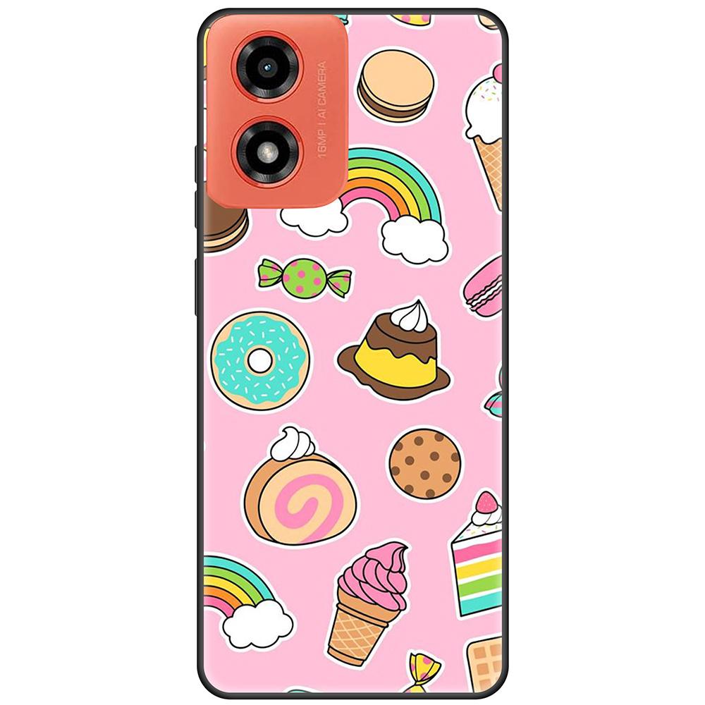 Caes for Motorola Moto G04 Black luxury Back Silicon Cover on MotoG04 Full protection shockproof bumper