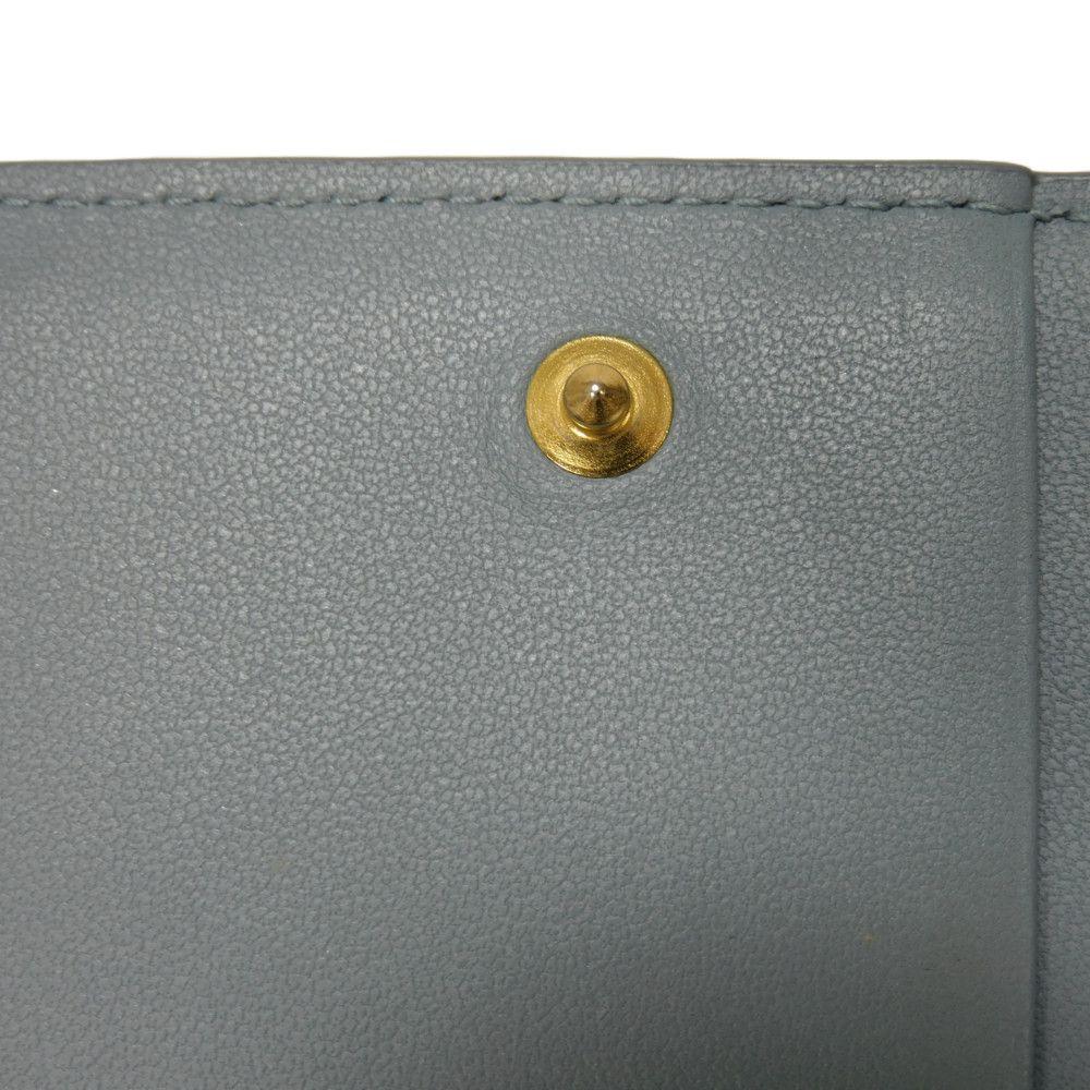 Used Caro Scarlet Wallet (S5032UWHC_M81B) 7941 Current CD Logo Stitched Bifold Cannage Cloud Blue (10656) from Japan