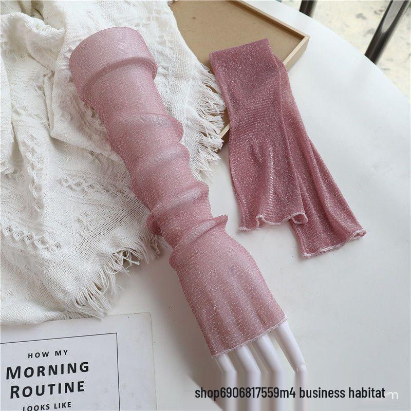 

Летние кружевные солнцезащитные рукава из ледяного шелка для женщин - Длинные, тонкие, охлаждающие перчатки для вождения и езды на велосипеде One Size (Suitable for 75-180 lbs)