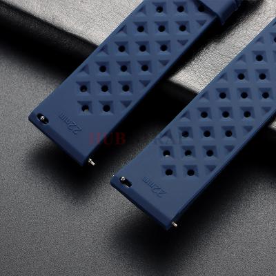 18mm 20mm 22mm Tropical Silicone Watch Band Quick Release Strap for Omega for Seiko for Rolex Rubber Tropic Smart Watch Straps