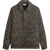 Oversized Herringbone Boxy Collared Overshirt Black Men Outerwear Multi-Color KHM032633-001