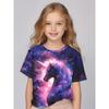 Children Clothing Girls Enchanting 3d Fairy Print Short Sleeve T Shirt Tops Comfortable Crew Neck Casual Tees Kids Girl Clothes