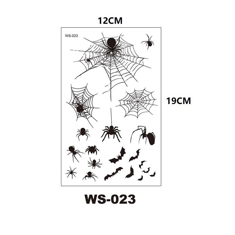 Halloween Spider Scar Funny Prank Simulation Temporary Disposable Tattoo Sticker