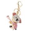 2pcs Pink Color Koala Bear Keychain Rhinestone Decoration Crystal Rhinestone Keychain  For Women