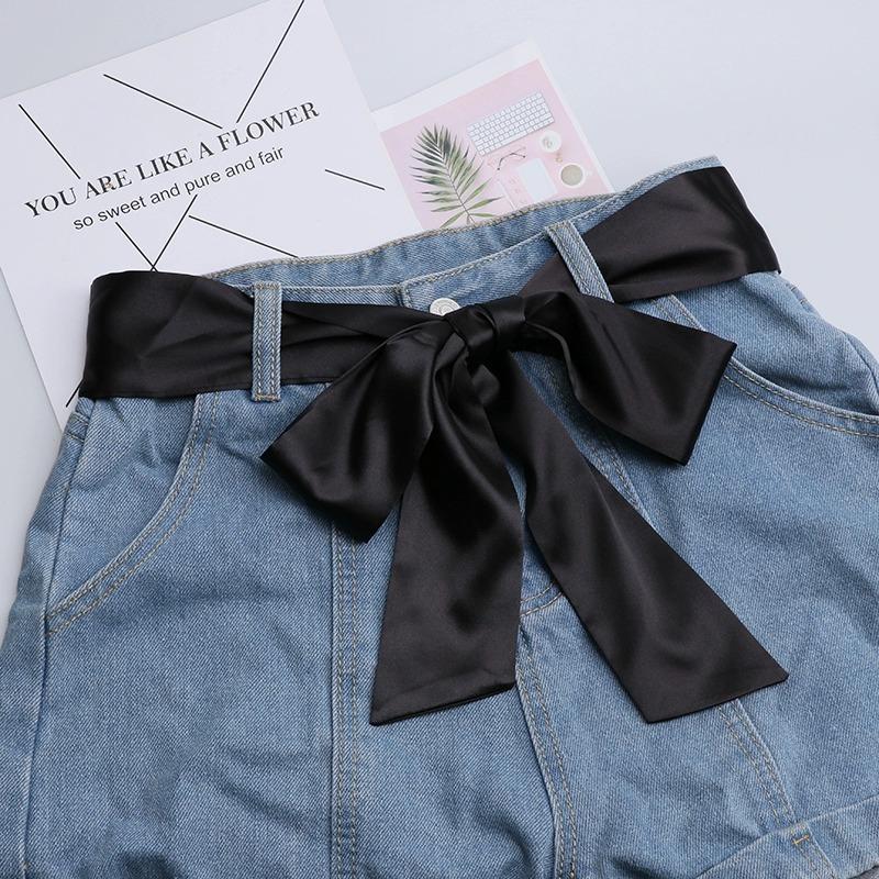 Fashion Solid Color Extra Long Wide Ribbon Belt Skirt Jeans Belt Bridesmaid Dress Bride Wedding Dress Decor