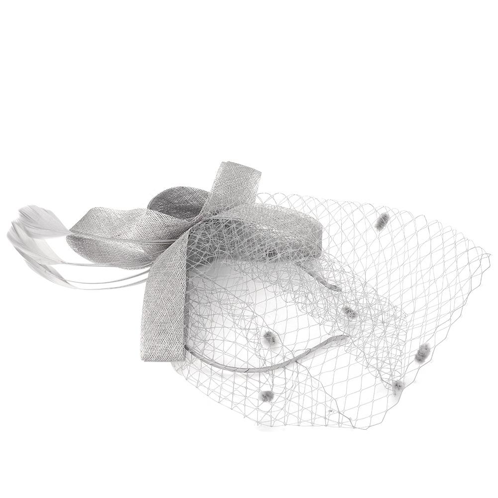 Wedding Women Net Mesh Bridal Face Veil Hats Brides Fascinator Headwear Hair Accessory(Black)