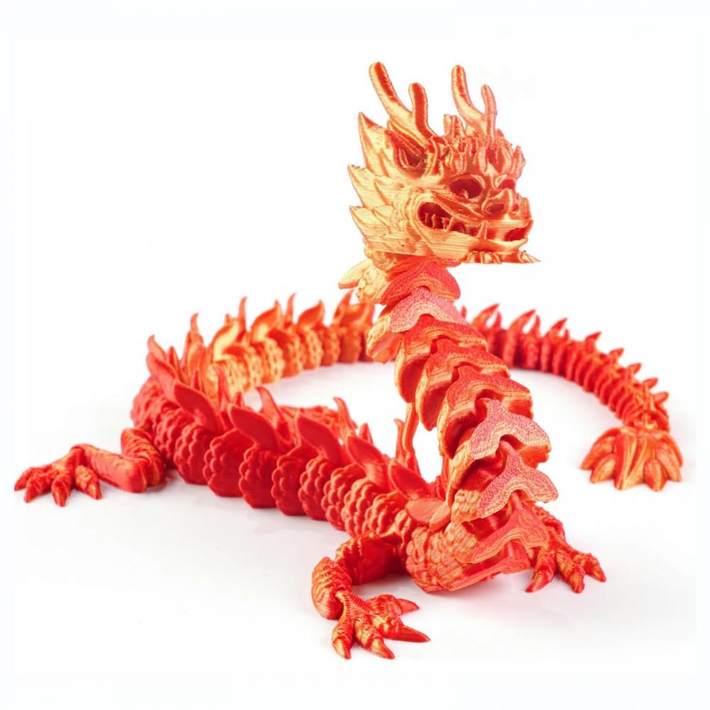3D Printed Dragon Egg Figures Gemstone Multi-Jointed Movable Dragon With Wings Toys Tabletop Decorative Ornament Birthday Gifts