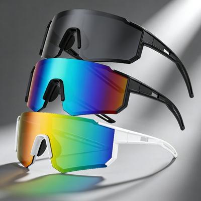 3Pack Cycling Glasses Anti-Glare HD Vision UV400 Windproof Outdoor Hiking Sports Eyewear