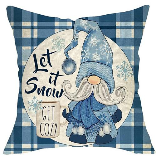 Christmas Gnomes and Winter Wishes Pillowcases: Cozy Decor for Your Home Sofas, Bedroom Pillow Covers, Holiday Gifts