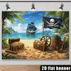 Fondo de Tesoro Pirata, Tela de Fondo de Playa Caribeña, Decoración de Fiesta