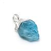 Natural Apatite Rough Gemstone 925 Sterling Silver Jewelry Pendant 0.59" J6m69