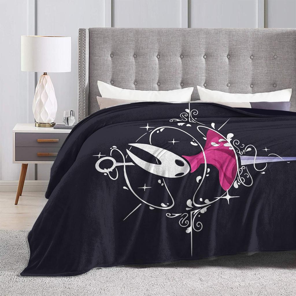 Hollowed Knights Game Silksong Flannel Blanket Winter Soft Durable Throw Blanket for Child Bedroom Bedspread Sofa Bed Cover