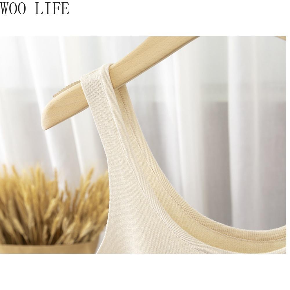 Women Knit Cami Top Sleeveless Slimming Cropped Summer Wear Outwear Layering Basic Tee