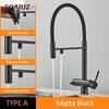 Black Grey Filtered Kitchen Faucet Water Filter Kitchen Faucets Filter Faucet Mixer Water Purification Water Drinking Water Taps