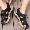 Men Hiking Sandals Outdoor Black Brown Water Shoes Wide Palm Athletic Closed Toe Sport Sandals Beach Shoes Large Size
