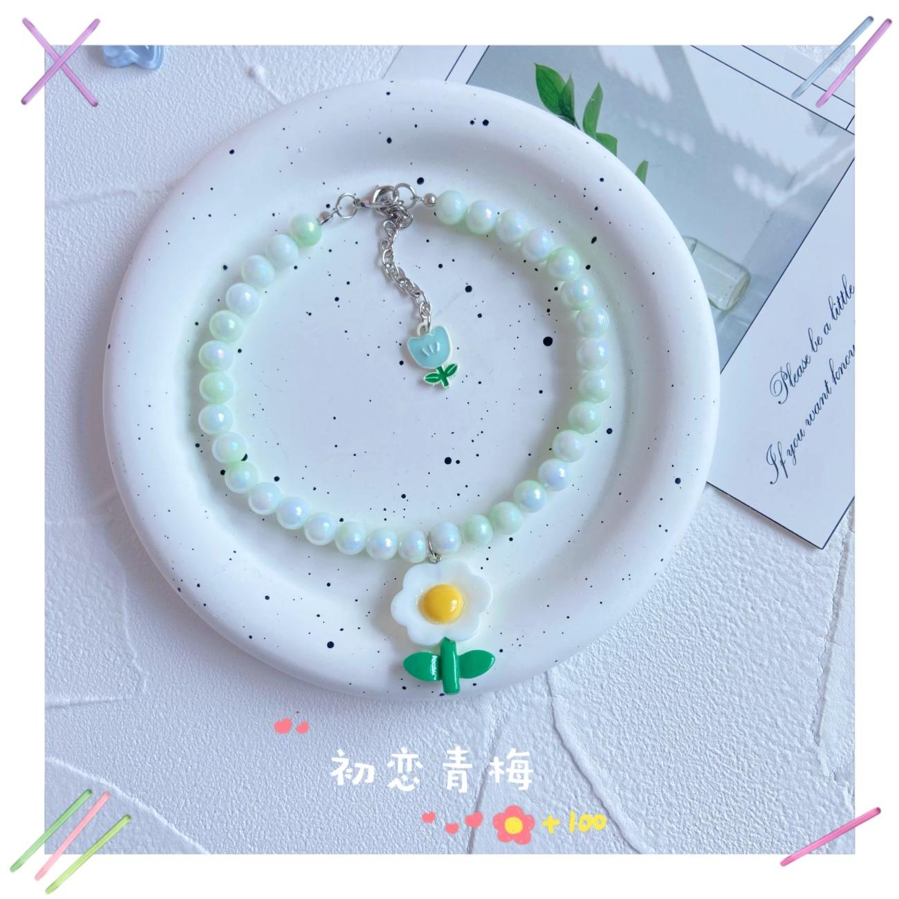 

Original dopamine pet necklace cat dog accessories pet photo props sweet pet neck S:27.5+5cm