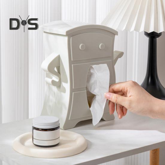 Cute Tissue Box Holder Creative Shape Vibrant Color Non-Slip Design Large Capacity Paper Holder Space-Saving Desktop Decor