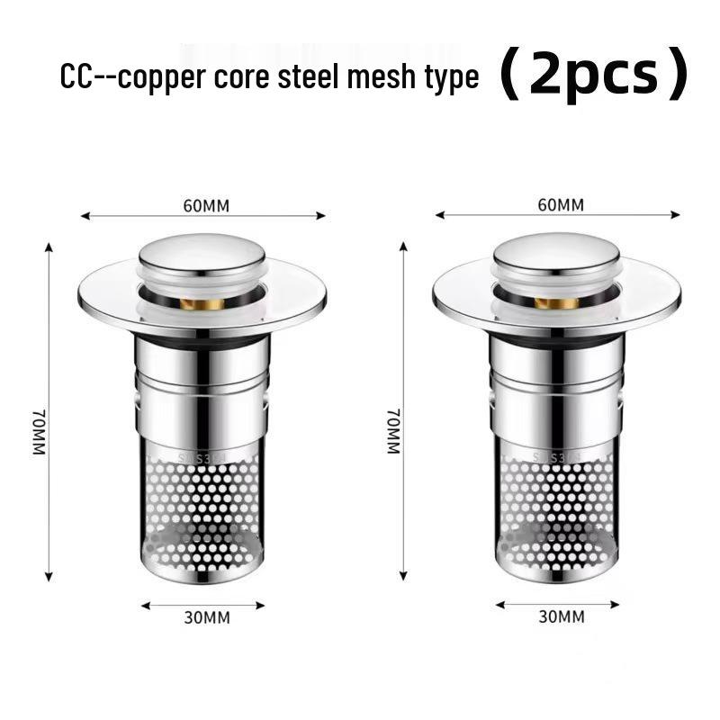 Pop-Up Sink Stopper & Filter: Odor-Proof, Anti-Clog Basin Accessory