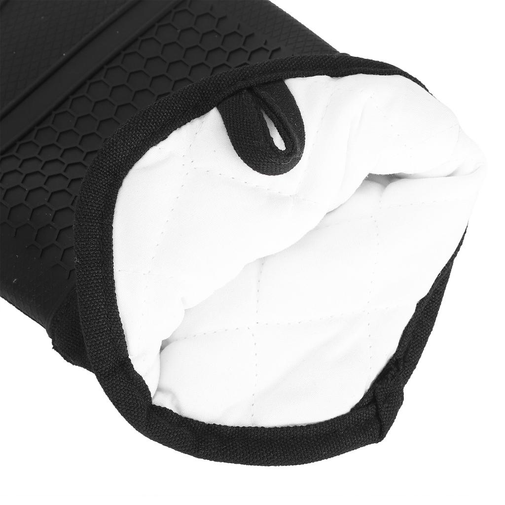 Oven Mitts Oblique Mouth Texture Silicone Nonslip Soft   Flexible To Use Cotton Lining Silicon Oven Mittens(  )