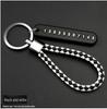 Anti-lost Number Plate Mobile Phone Braided Rope Keychain with 8-Shaped Buckle Pendant